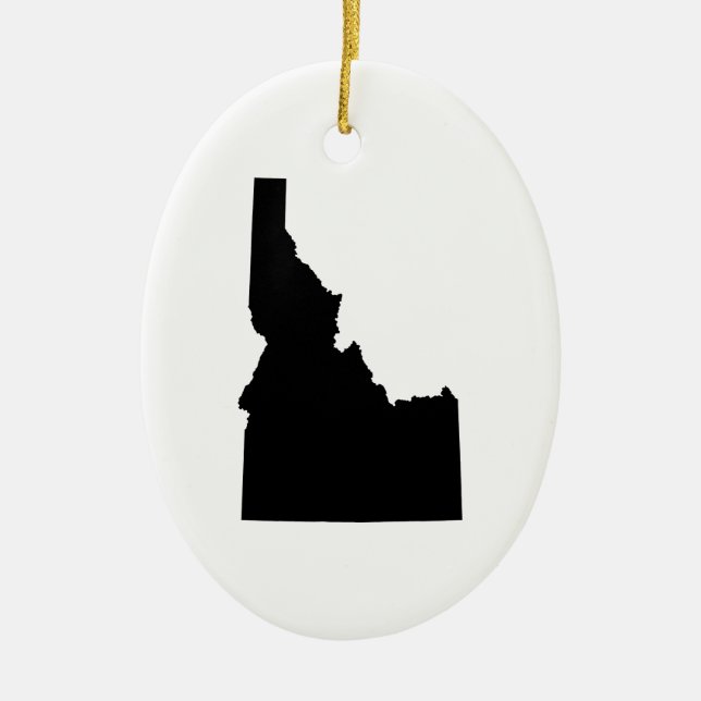 Idaho i svart julgransprydnad keramik (Framsidan)