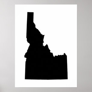 Idaho i svart poster