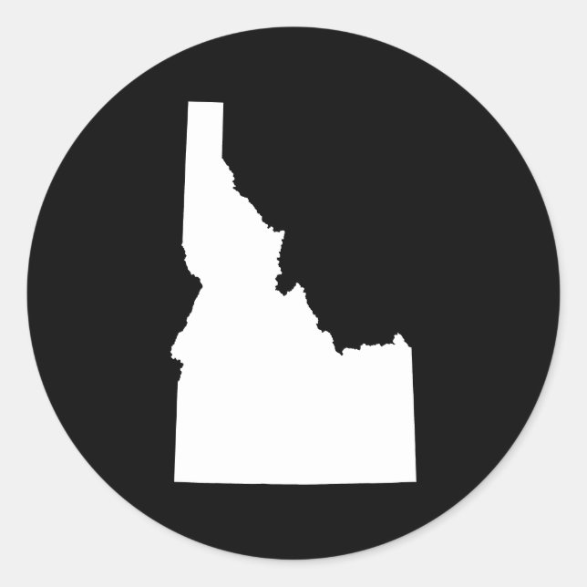 Idaho i White Runt Klistermärke (Framsida)