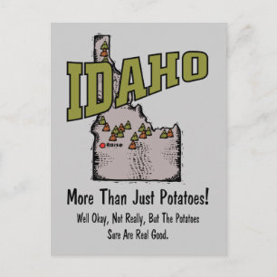 Idaho ID US Motto ~ more than Just Potatis Vykort