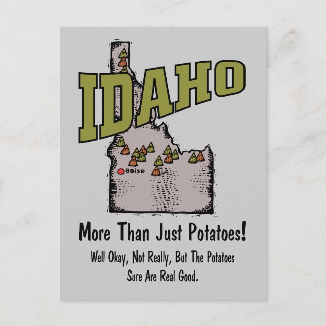 Idaho ID US Motto ~ more than Just Potatis Vykort (Framsida)