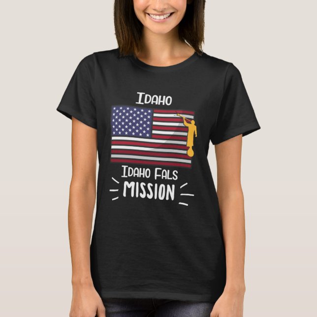 Idaho Idaho Falls Mormon LDS Mission Missionary T Shirt (Framsida)