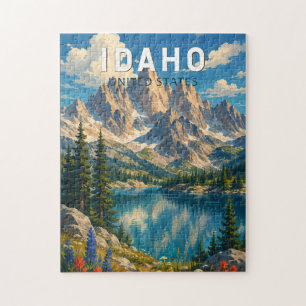 Idaho Illustrativ Resa Konst Vintage Pussel