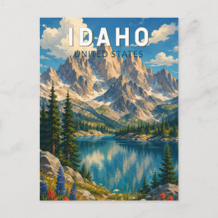 Idaho Illustrativ Resa Konst Vintage Vykort