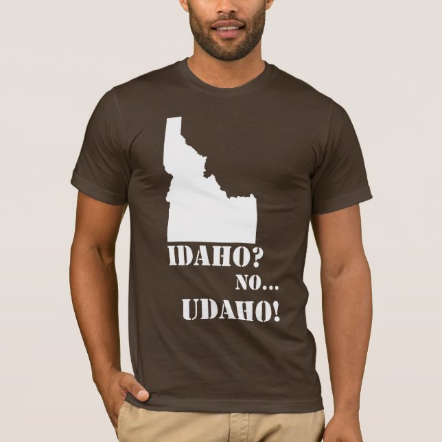 Idaho ingen Udaho karta T-shirt (Framsida)