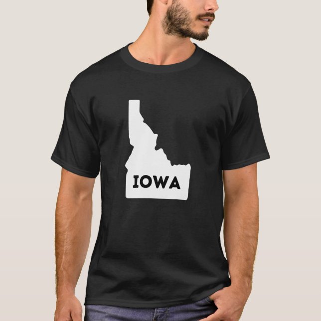 Idaho Iowa Idawa, var kommer du ifrån? Geo Gem T Shirt (Framsida)