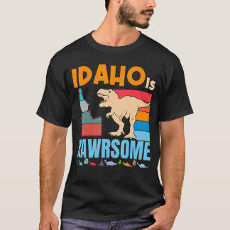 Idaho Is Awesome Dinosaur I Love Idaho Gift Boys G T Shirt