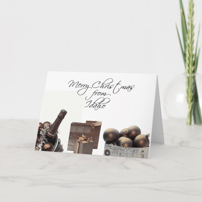 Idaho-julkort med prydnadsföremål helgkort (Framsida)