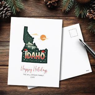 Idaho-julstaten Karta Glad helg Vykort