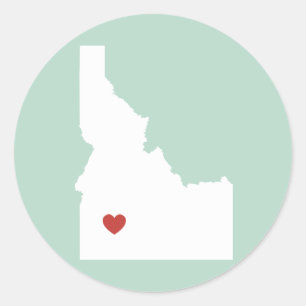 Idaho Kärlek - Anpassade Sticker Runt Klistermärke