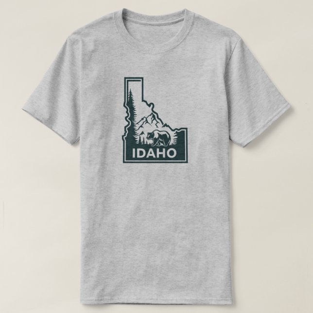 Idaho Karta Bear T Shirt (Design framsida)