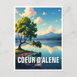 Idaho Lake Coeur d'Alene är namnet på en insjö i I Vykort