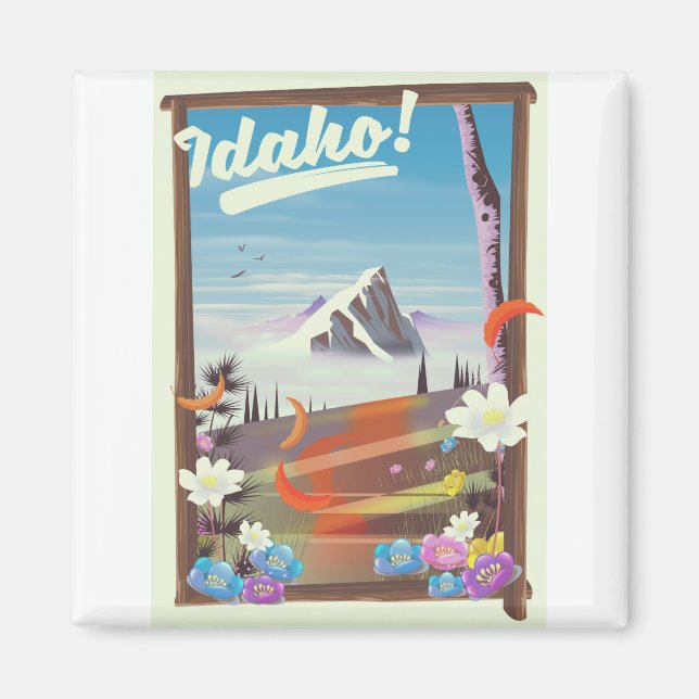 Idaho, landskapsreseaffisch! magnet (Framsidan)