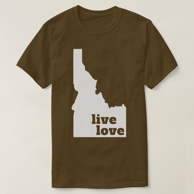 Idaho Live Kärlek Idaho TShirt T Shirt (Design framsida)