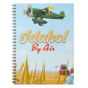 Idaho! Med flyg Anteckningsbok Med Spiral