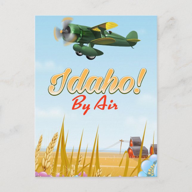 Idaho! Med flyg Vykort (Framsida)