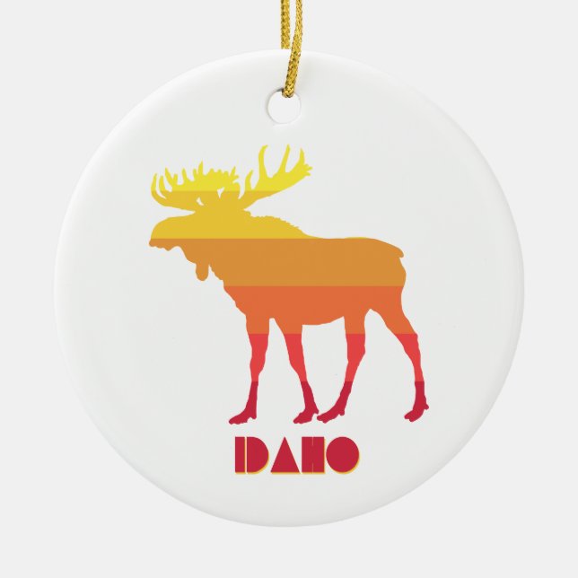 Idaho Moose Julgransprydnad Keramik (Framsidan)