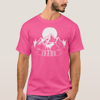 Idaho Moose Mountains Natature Hiking Souvenir Pri T Shirt