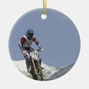 Idaho, Motocross Racing, Motorcykeltävling Julgransprydnad Keramik