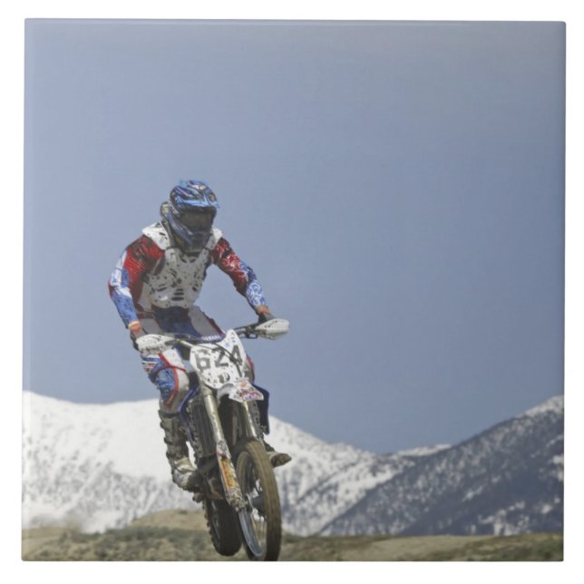 Idaho, Motocross Racing, Motorcykeltävling Kakelplatta (Framsidan)