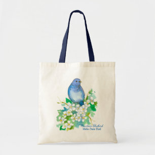 Idaho Mountain Bluebird Syringa Watercolor Tygkasse