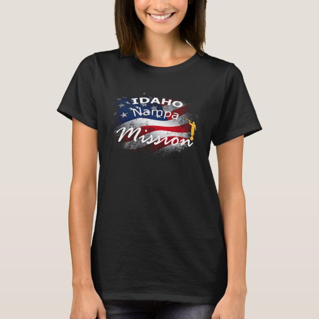 Idaho Nampa Mormon LDS Uppdrag missionär T Shirt (Framsida)