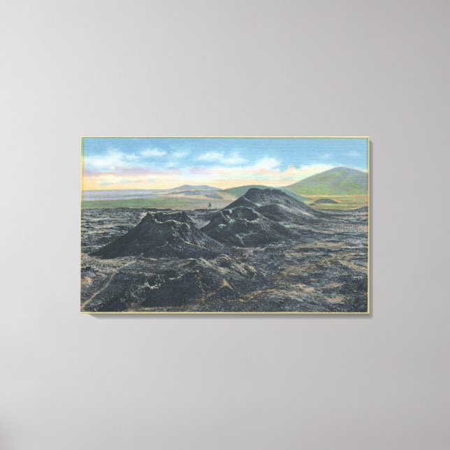 Idaho nationalpark Big Crater Rim Canvastryck (Framsida)