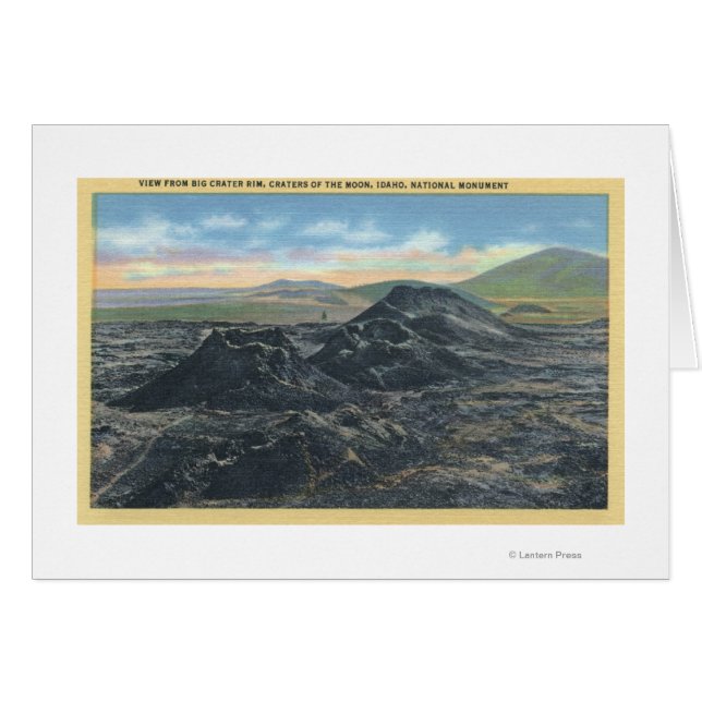 Idaho nationalpark Big Crater Rim Hälsningskort (Framsidan Horizontal)