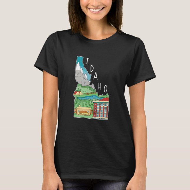 Idaho Nature liggande T Shirt (Framsida)