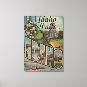 Idaho nedgångar, Idaho - stora brevplatser Canvastryck