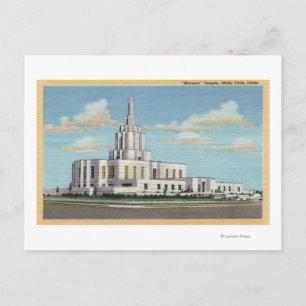 Idaho nedgångar, legitimation - Mormontempelet Vykort