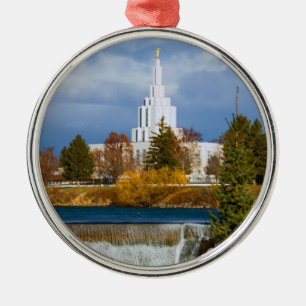 Idaho nedgångtempel julgransprydnad metall