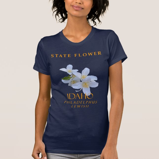 Idaho-området blommar i Orangen Mock T Shirt (Framsida)