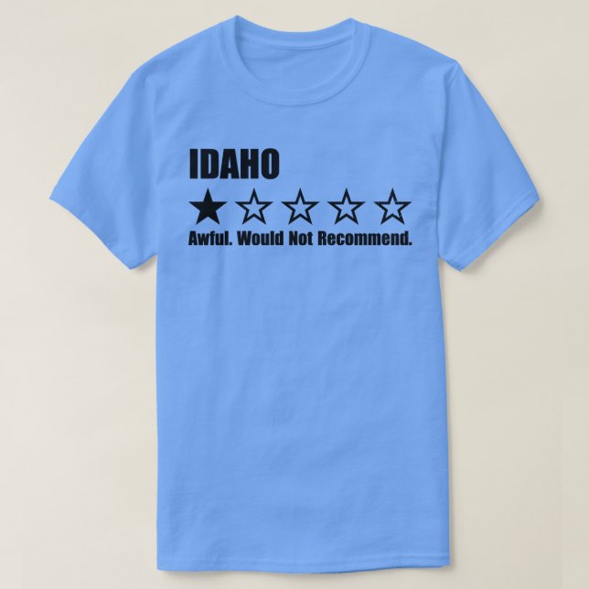 Idaho One Review TShirt T Shirt (Design framsida)