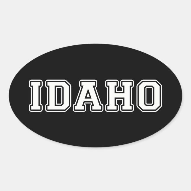 Idaho Ovalt Klistermärke (Framsida)