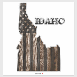 IDAHO PATRIOT BURNT WOOD BLK KLISTERMÄRKEN