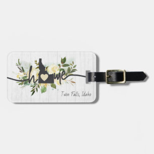 Idaho-Personlig din hemstad Rustic Bagagebricka