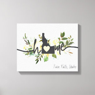 Idaho-Personlig din hemstad Rustic Canvastryck
