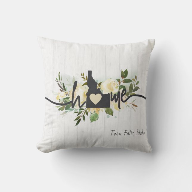 Idaho-Personlig din hemstad Rustic Kudde (Framsida)