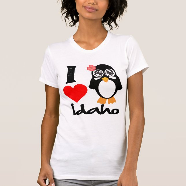 Idaho pingvin - jag älskar Idaho Tee (Framsida)