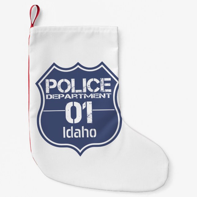 Idaho Police Department Shield 01 Liten Julstrumpa (Framsidan)