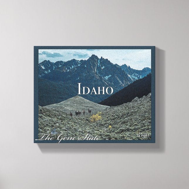 Idaho Poster Art Canvastryck (Framsida)