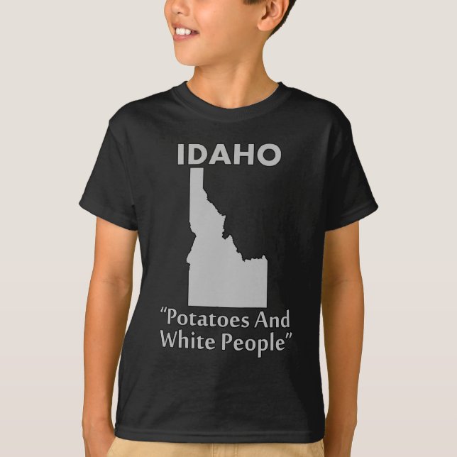 Idaho - Potatis och vita T-shirt (Framsida)