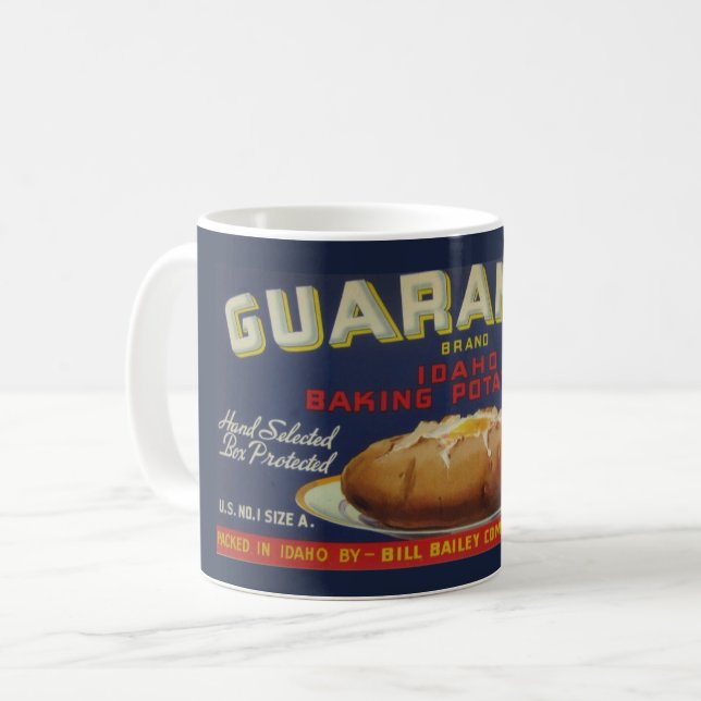 Idaho-potatisetikett kaffemugg (Framsida vänster)