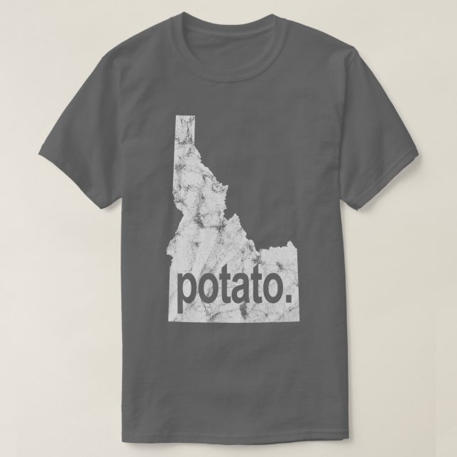 Idaho Potato Distress Idaho Tater Food Foodie T Shirt (Design framsida)