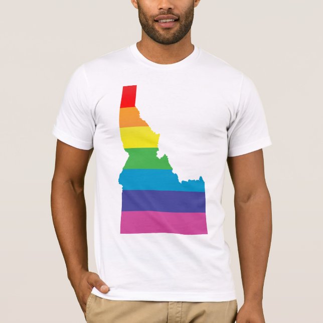 idaho-pridet... strippat. tee shirt (Framsida)