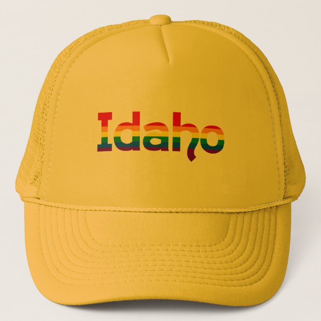 Idaho Rainbow text Hat Keps (Framsida)