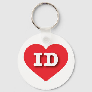 Idaho Red Heart - I kärlek ID Nyckelring