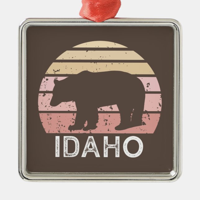 Idaho Retro Bear Julgransprydnad Metall (Framsidan)