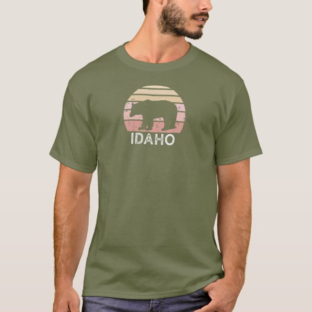 Idaho Retro Bear T Shirt (Framsida)